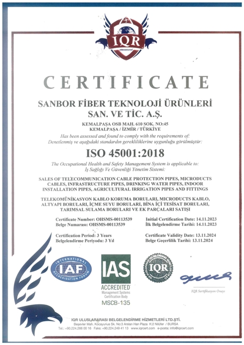 ISO 45001 Sertifikası